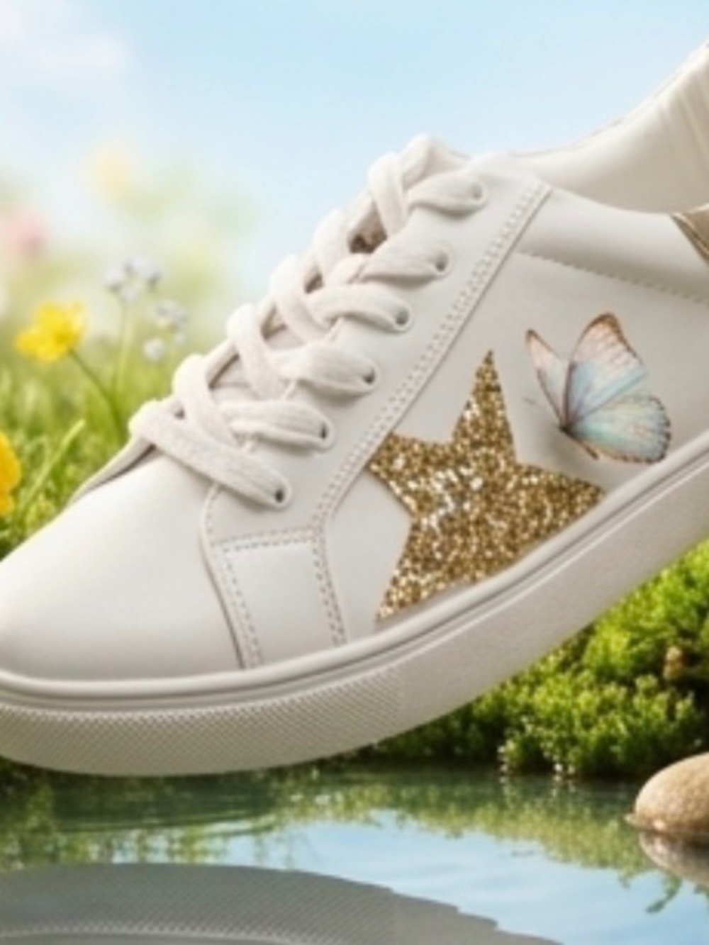 Fever sole White Gold 42 Men’s Size 10 Women’s Size 11 Athletic Sneakers